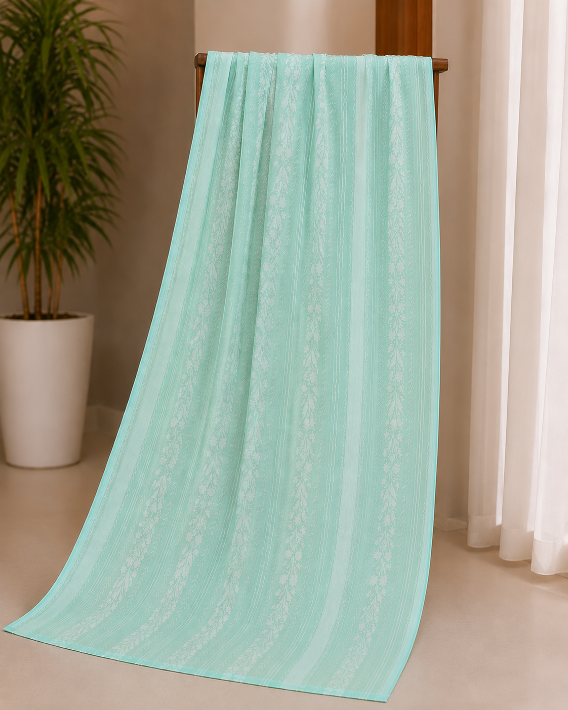 MJ Clothing Mint Aqua 3 Piece Stitched Suit | Premium Casual Wear for Women