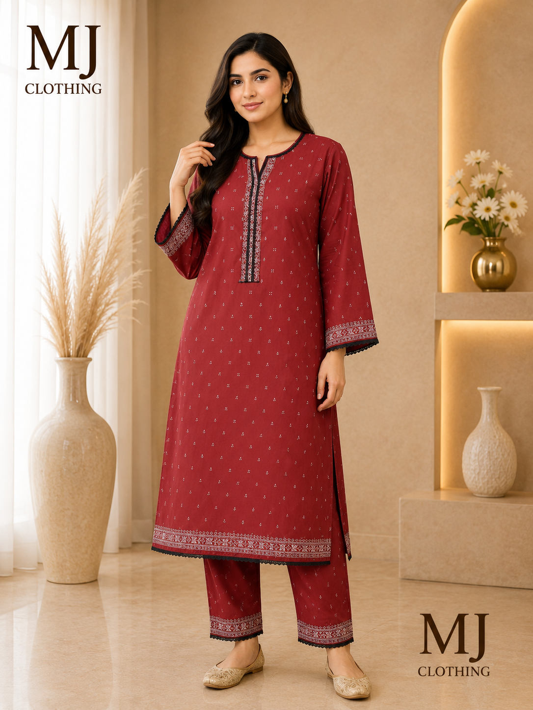 Ruby Grace 2-Piece Printed Lawn Suit