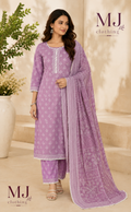 💜 Lavender Bloom – Ready to Wear 3 Piece Casual Suit