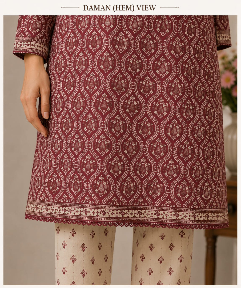 MJ Clothing Classic Maroon Co-Ord Set