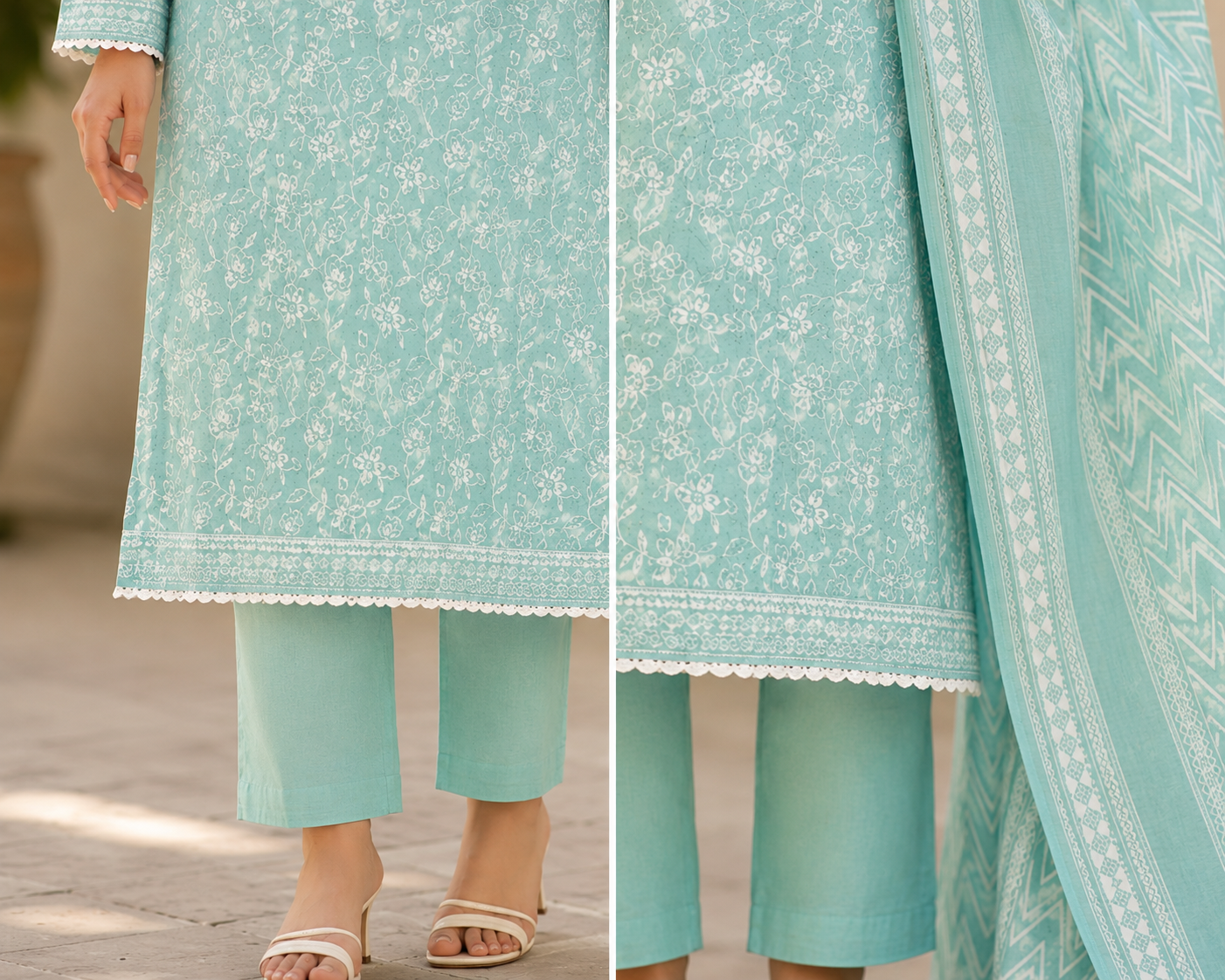 MJ Clothing – Mint Bloom 3 Piece Suit 💚