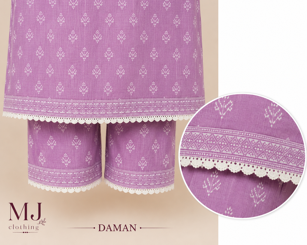 💜 Lavender Bloom – Ready to Wear 3 Piece Casual Suit